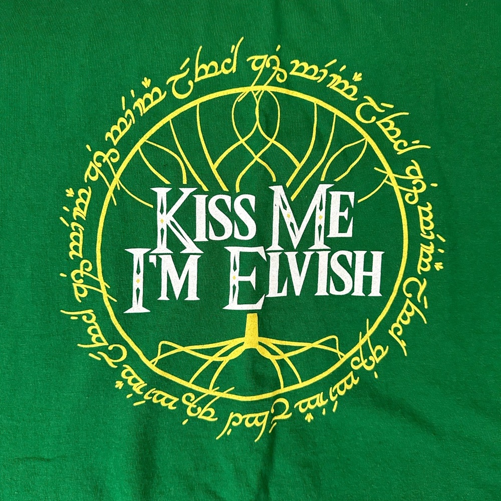 “Kiss me I’m Elvish” adult tshirt